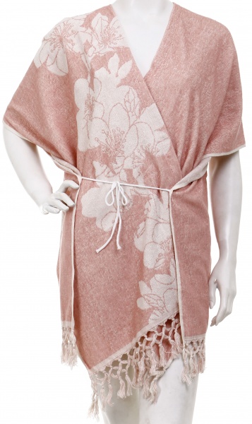 Пончо махровое бежевый 