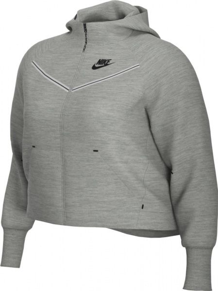 Джемпер Nike W NSW TCH FLC WR HOODIE FZ CW4298-063 р. S сірий меланж