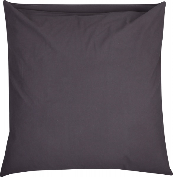 Наволочка гладкокрашеная 70x70 см графит Моно 