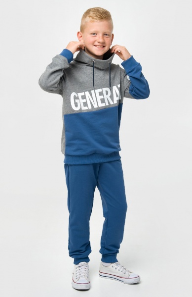 Спортивный костюм для мальчиков Smil 117242 р.122 темно-серый меланж 