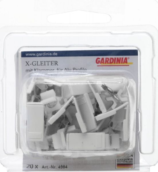 Гачки Gardinia із защібкою 20 шт. 4984 набірний білий 