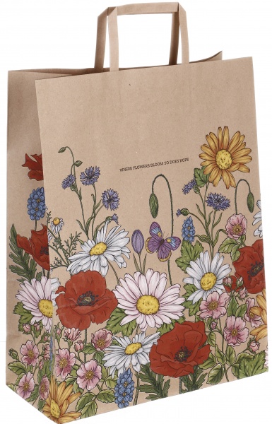 Пакет паперовий з ручками бурий KGB 324215 32х15х42 см в асортименті Art studio of happiness