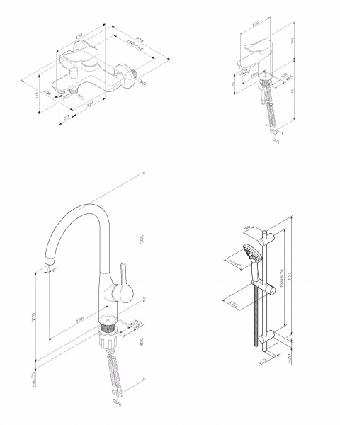 Набор смесителей AM.PM X-Joy F40785AK0