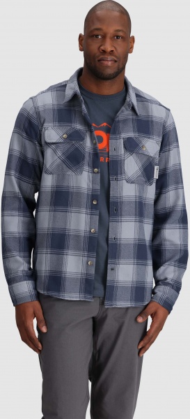 Рубашка Outdoor Research MEN'S FEEDBACK FLANNEL TWILL SHIRT 300513-1521 р. M серый
