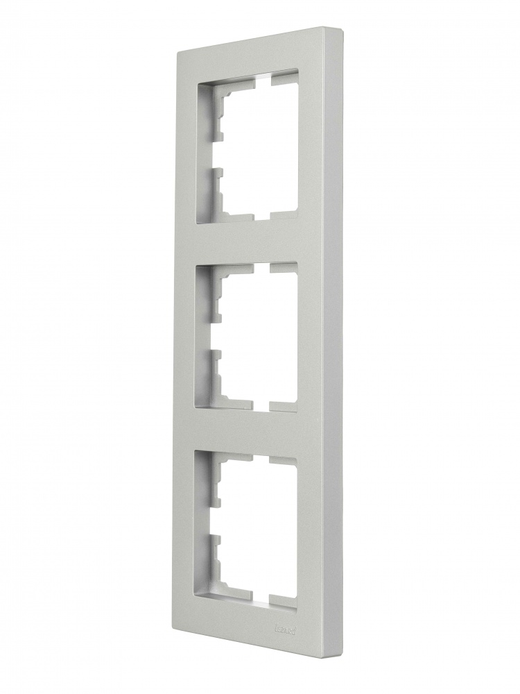 Рамка тримісна Lezard Vesna вертикальна сірий 742-3500-153