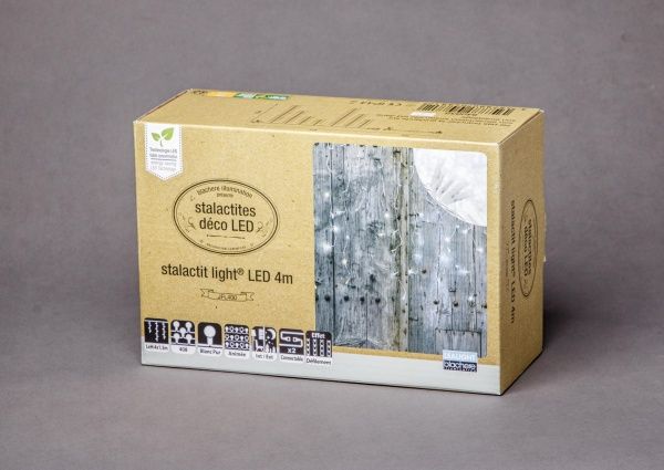 Гирлянда декоративная Blachere бахрома с эффектом водопада белая светодиодная (LED) 408 ламп 4 м