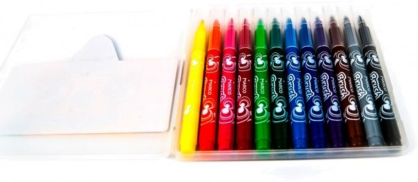 Набор фломастеров-кистей Super Washable 12 цветов 1633-12PB Marco