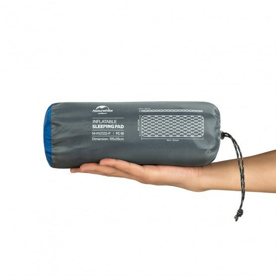 Каремат надувной Naturehike FC-10 NH19Z032-P, 65 мм, голубой