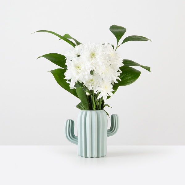 Ваза пластиковая MVM DH-FLOWERS-02 BLUE 11 см 