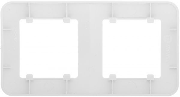 Рамка двомісна Makel Lillium Natural вертикальна білий