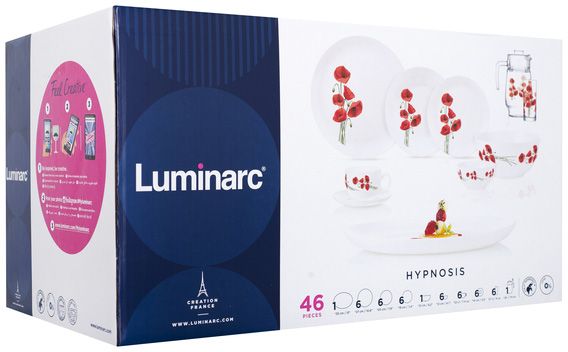 Сервиз столовый Hypnosis 46 предметов P4904 Luminarc