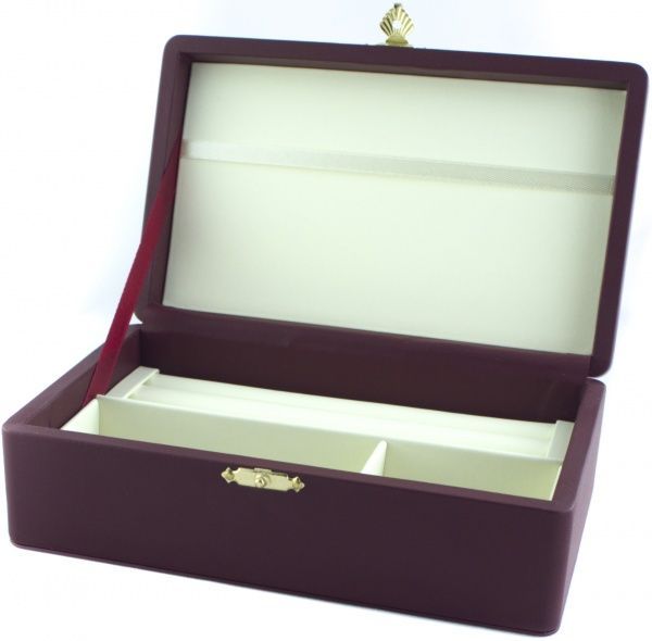 Шкатулка для украшений Геба бордо/слоновая кость178x110x60
