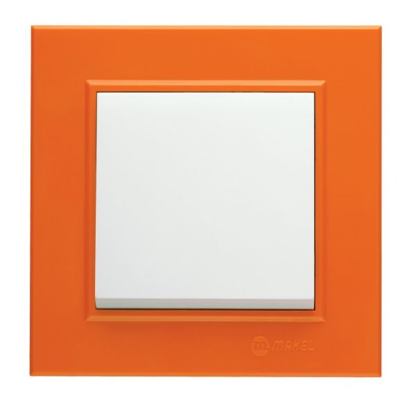 Рамка одноместная Makel Karea горизонтальная оранжевый