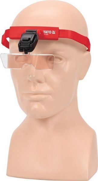 Лупа налобная YATO с подсветкой YT-73842
