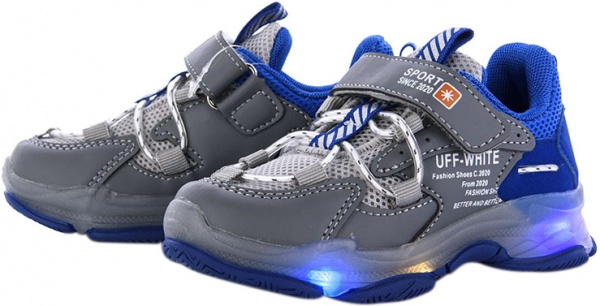 Кроссовки Kimboo YF711-2D р.30 серый с синим