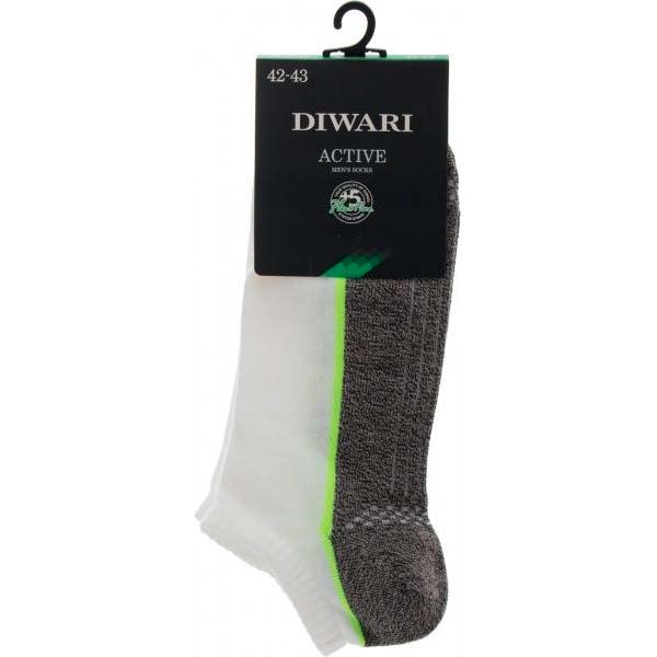 Носки Diwari ACTIVE (ультракороткие) 044 р. 27 белый с серым 15С-44СП