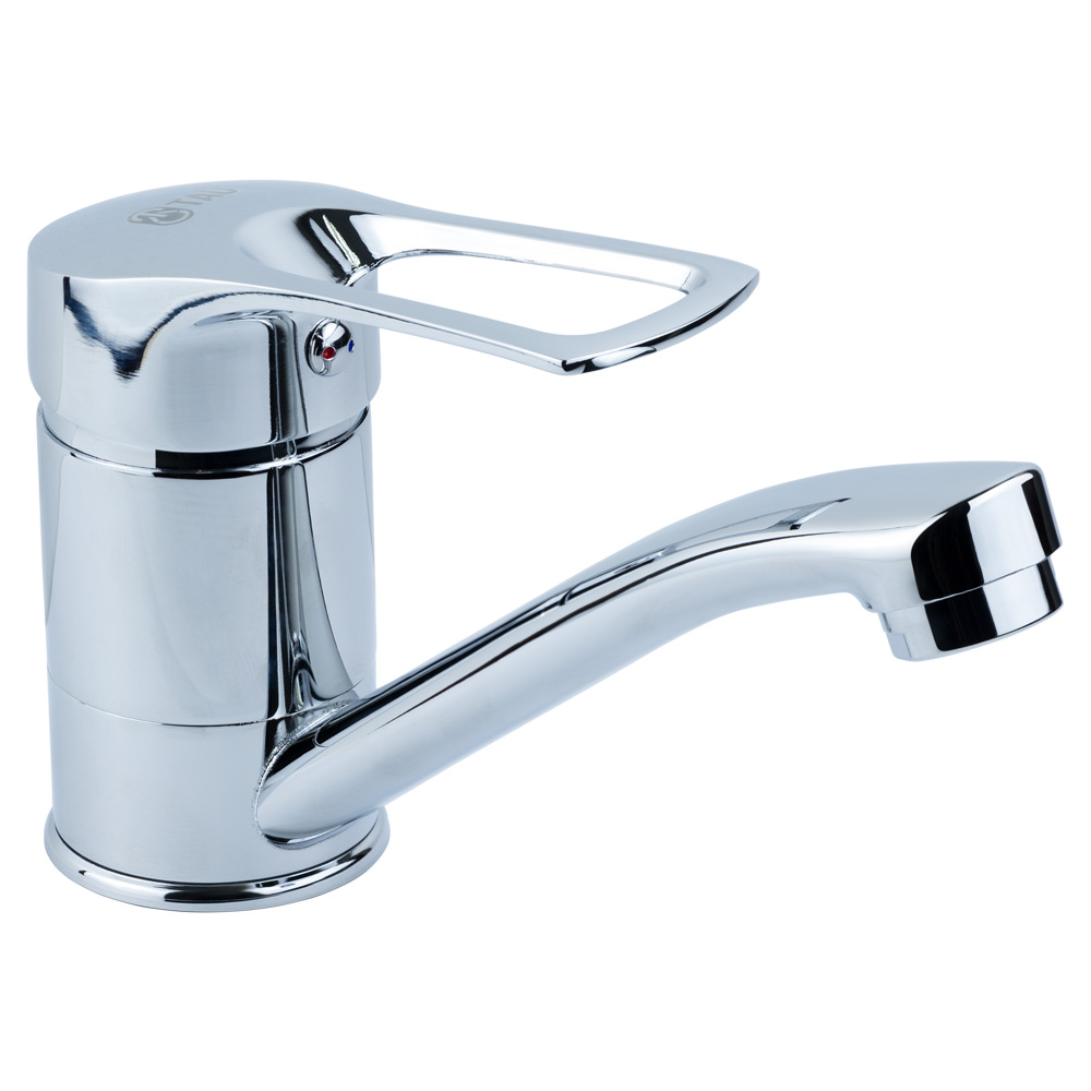 Смеситель TAU s43 O40 для кухни гусак прямой 150мм на гайке (SM-1B144C)