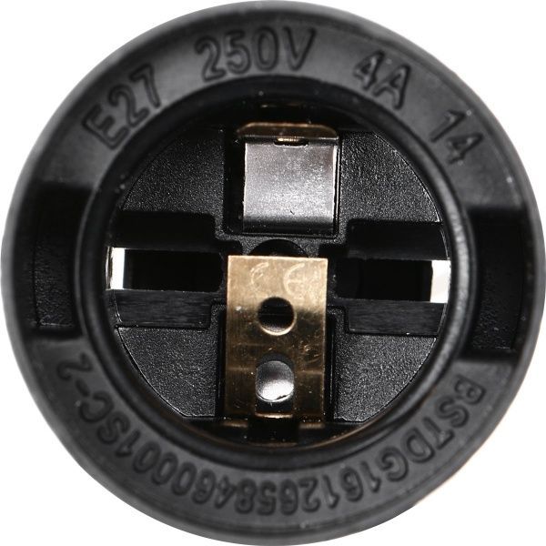 Патрон электрический UP! (Underprice) с проводом E27 пластик черный