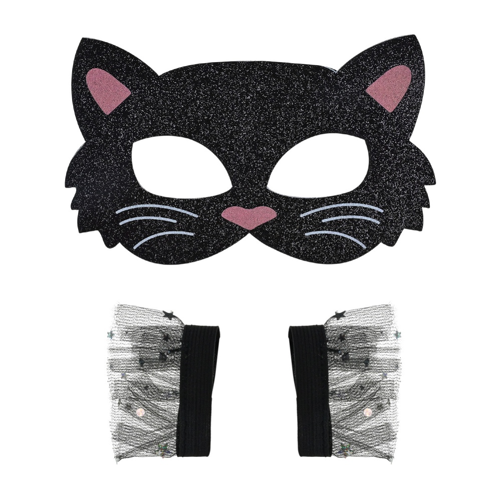 Костюм дитячий карнавальний Shantou (спідниця, маска, браслети) чорний E2514-1