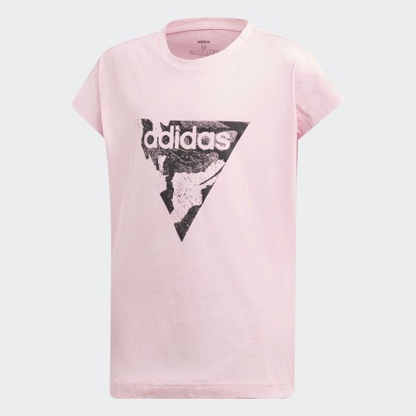 Футболка Adidas YG E AOP TEE DV0345 146 рожевий