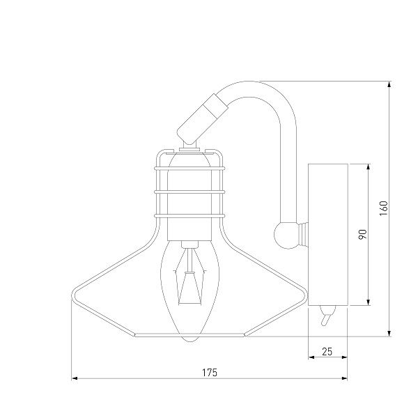 Бра Strotskis Tranello 1x60 Вт E14 хром 70108/1