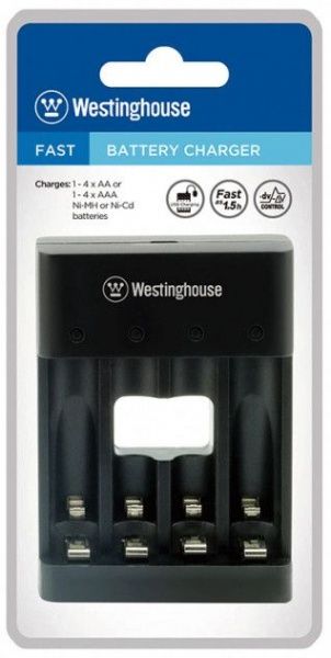 Зарядное устройство Westinghouse WBC-007F USB ускоренной подзарядки для аккумуляторов Ni-MH, Ni-Cd AA (R6, 316)AAA (R03, 286) 1 шт. (WBC-007F) 