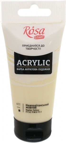 Фарба акрилова Неаполітанська жовта 75 мл Rosa Start