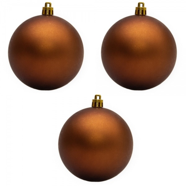 Набор елочных шаров Девилон 251383 d80 мм 3 шт./уп. 