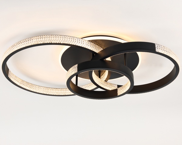 Світильник світлодіодний Hopfen Schwarz RС з пультом ДК 120 Вт чорний 3000-6000 К 