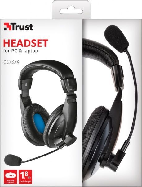 Гарнитура Trust Quasar Headset for PC and laptop 21661 