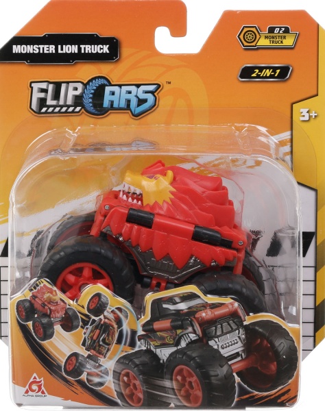 Машинка-трансформер Flip Cars 2 в 1 Монстр-трак Лев EU463875A-02