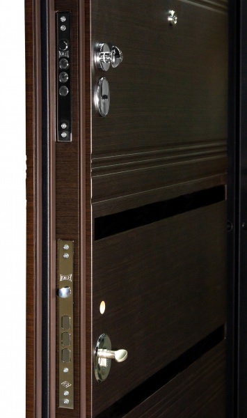 Дверь входная Булат Гарант 514 венге горизонт темный 2050x850 мм левая