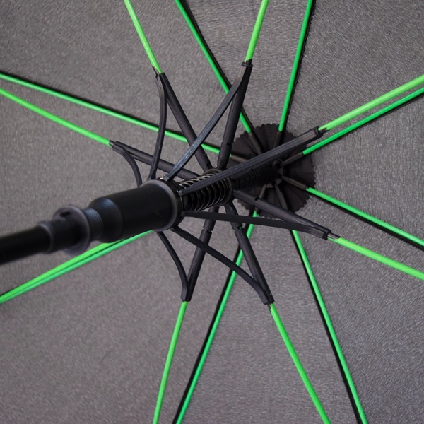 Зонт-трость Bergamo Line 7130009 черно-зеленый 