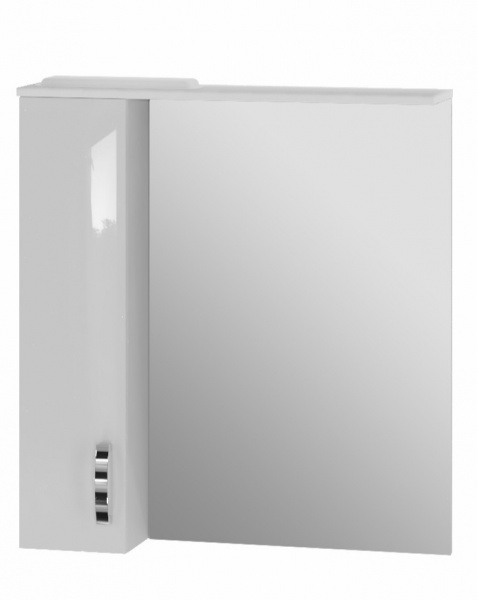 Зеркальный шкаф ЮВЕНТА Trento TrnMC-75 левый белый