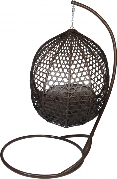 Кресло-кокон Фиеста 80х108х118 см с подушкой темно-коричневый