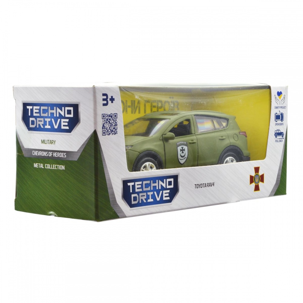 Автомодель TechnoDrive 1:32 серии Шевроны Героев Toyota RAV4 Буря KM6198