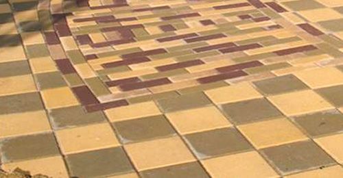 Тротуарна плитка Золотой Мандарин Квадрат великий гірчичний 200 х 200 х 60 мм.