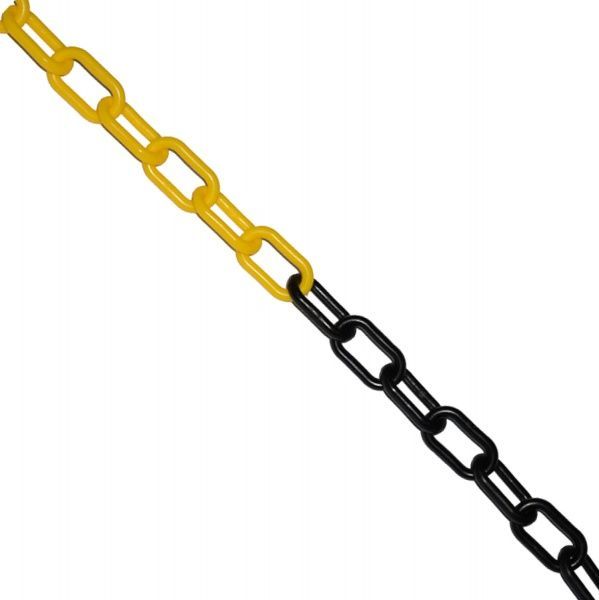 Ланцюг пластиковий 6 мм 1 м жовто-чорний