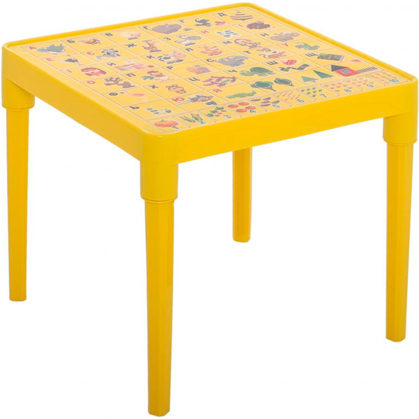 Стол Алеана Азбука украинская желтый