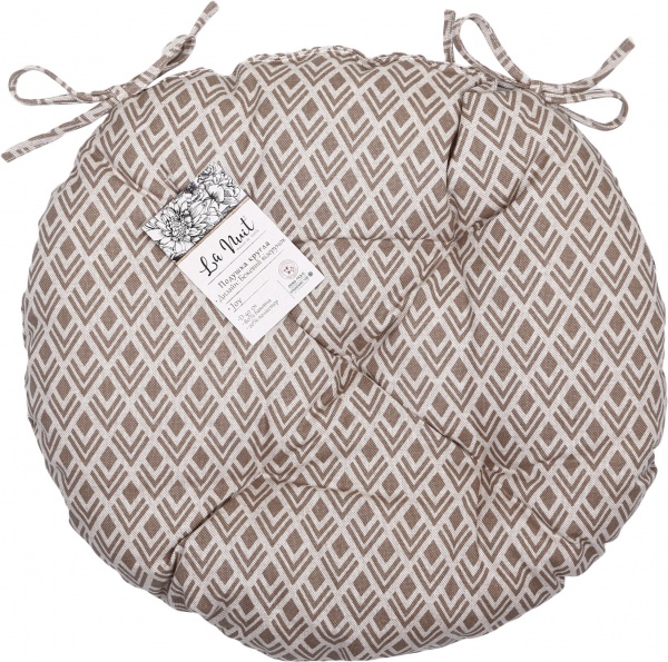 Подушка на стул Joy бежевый узор 40 см La Nuit