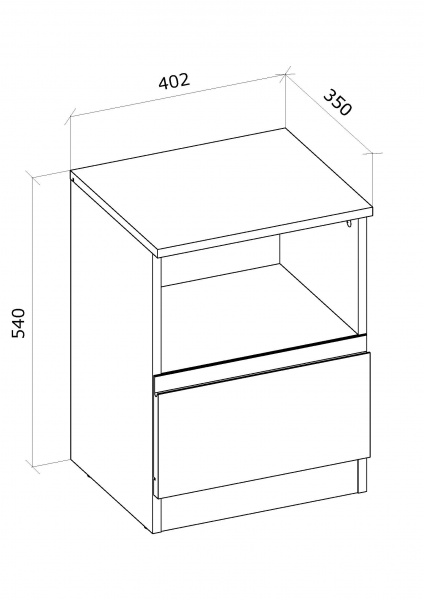 Тумба приліжкова Грейд Естер 1ш 400x350x540 мм дуб сонома 