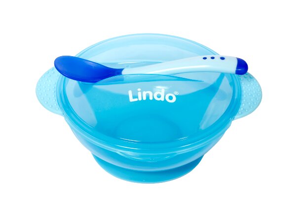 Тарелка Lindo на присоске с крышкой и термоложкой А 49