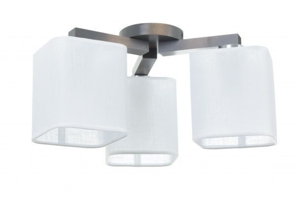 Люстра стельова TK Lighting Nadia 2656 3x60 Вт E27 коричневий/сірий 