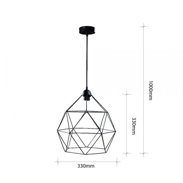 Підвіс Светкомплект Loft 3335 1x50 Вт E27 чорний 
