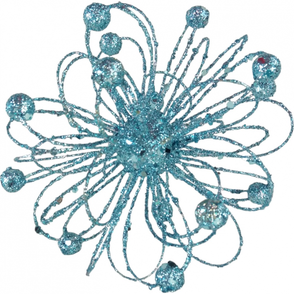 Декорация новогодняя завиток с присыпкой цвет в ассортименте 12 см EPI-RS1Q1031-2