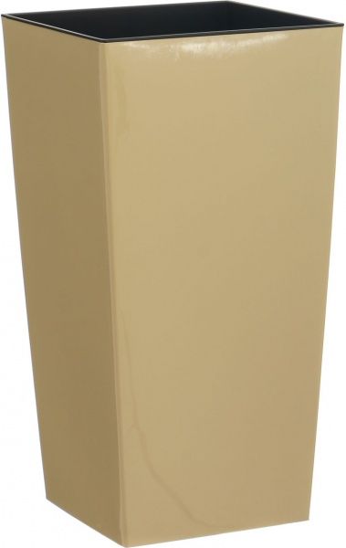 Горшок пластиковый Prosperplast Urbi square 2 в 1 квадратный 49л капучино (74975-750) 