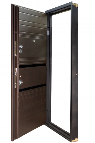 Дверь входная Булат Гарант 514 венге горизонт темный 2050x850 мм левая