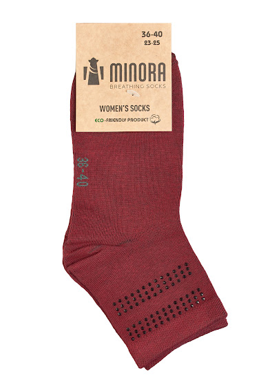 Шкарпетки жіночі MINORA бежевий/білий/бордовий/бузковий/персиковий/синій/чорний 