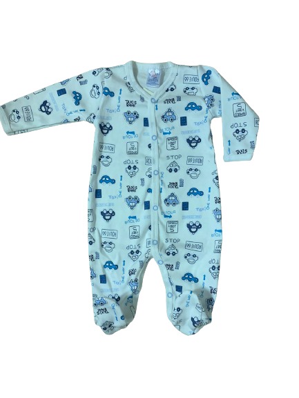 Комбинезон детский для мальчика Моя планета машинки Кмб302-7 р.74 белый 