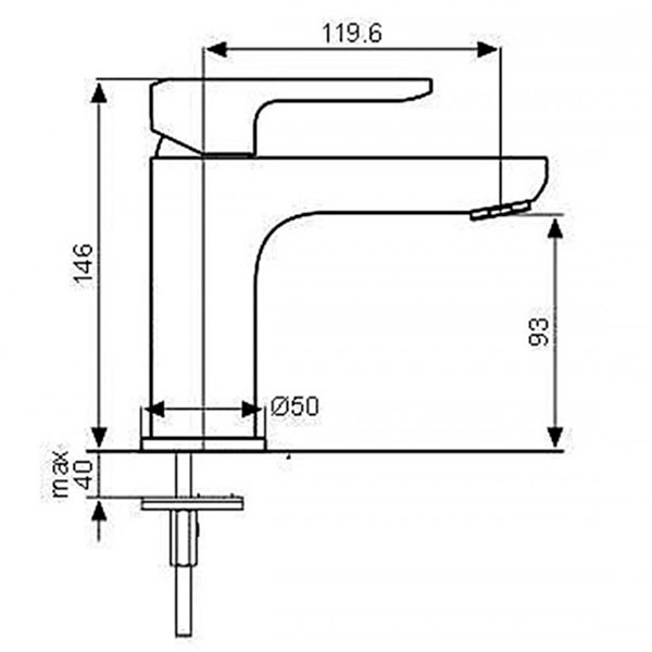 Смеситель для умывальника Emmevi Rubinetterie Nefer NEO77003TC